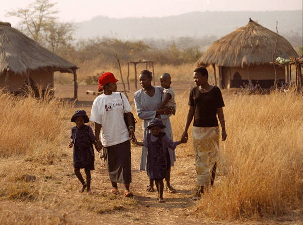 Camfed’s Angeline Murimirwa in rural Zimbabwe