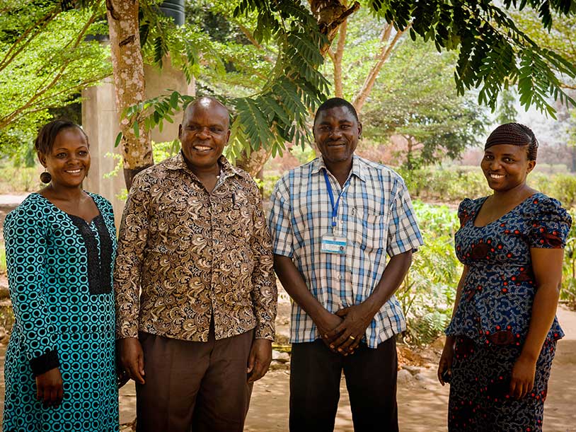 Hellen and staff members