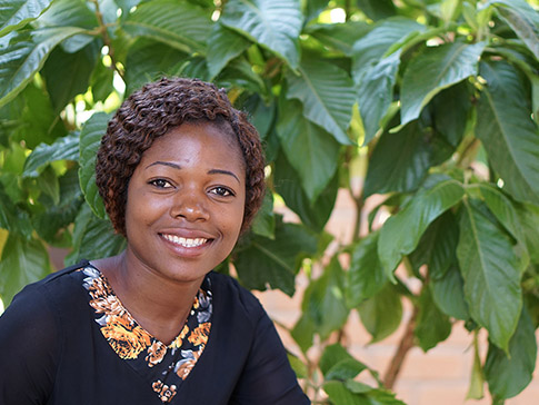CAMFED Association member Miriam, who supports communities in rural Malawi with climate-smart agriculture expertise