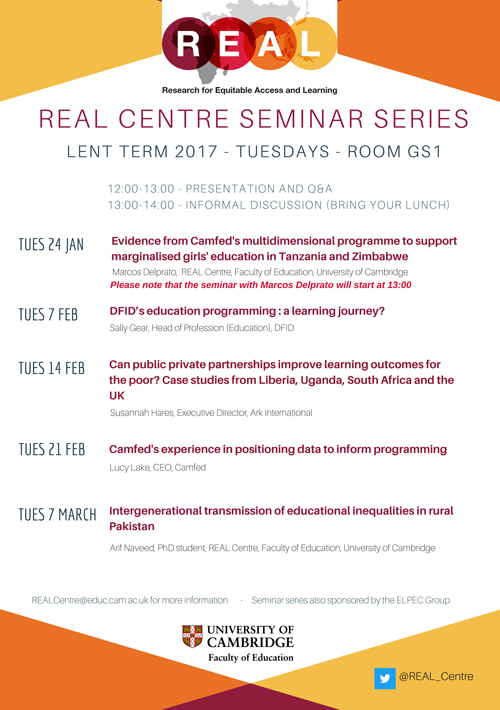 View the REAL Centre seminar series poster