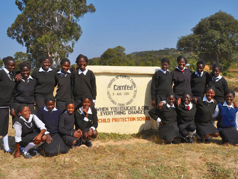 Students at a CAMFED sponsored school in Zambia