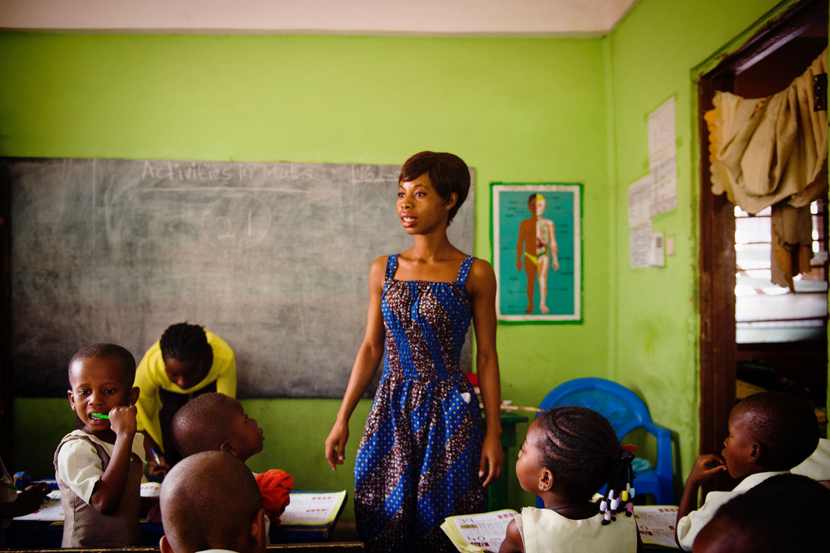 Saviour teaching at pre-school