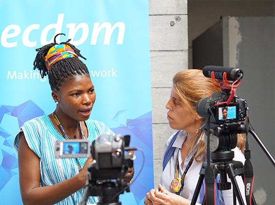 Dorcas Apoore in a video interview at EDD