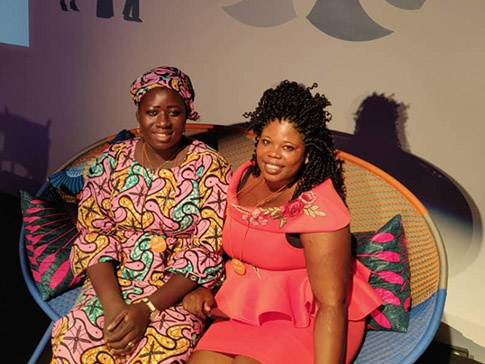 Ayisha (left) and Grace at the EVE Africa Program in Dakar 