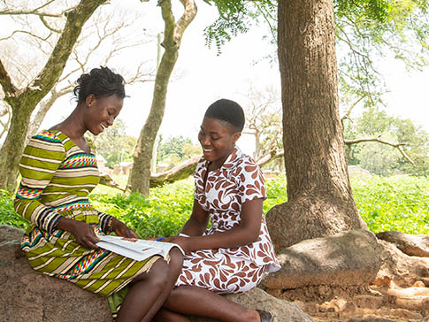 Blessing with her mentor Sheila