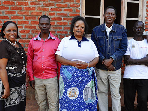 Ida (center) with members of her community
