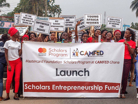 Scholars celebrate the launch of the Entrepreneurship Fund