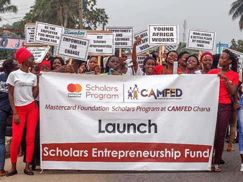 Scholars celebrate the launch of the Entrepreneurship Fund Scholars celebrate the launch of the Entrepreneurship Fund