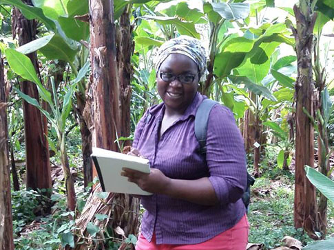 Esnath studies at Earth University, Costa Rica