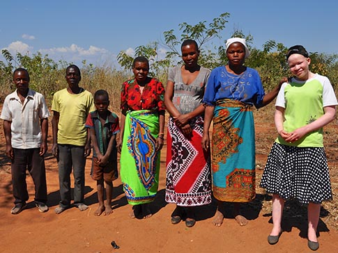 Grace with members of her family