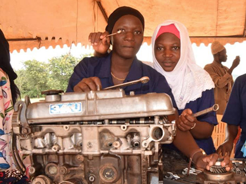 Young women in the CAMFED Association in Handeni District, have recently qualified as mechanical engineers