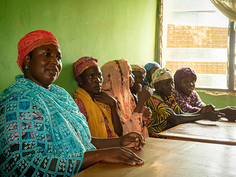 Salamatu (left) with Mother Support Group members Salamatu (left) with Mother Support Group members