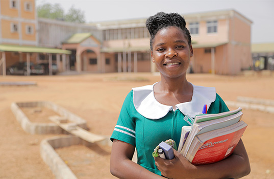 Sukurata is a trainee nurse in Tamale, Ghana