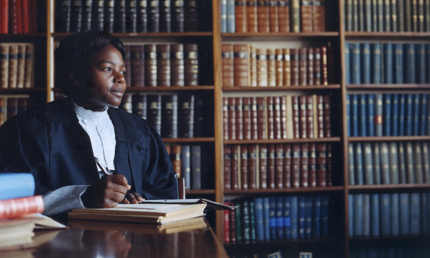 Fiona as a newly qualified lawyer in Harare