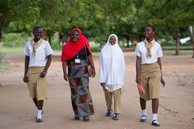 Sharifa with her classmates and Teacher Mentor